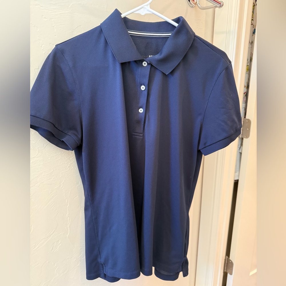 Tory Sport Classic Navy Tech Pique Polo